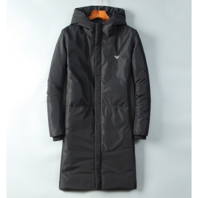 Armani 2019 Mens Logo Goose Down Long Jacket - 알마니 2019 남성 로고 구스다운 롱자켓 Arm0352x.Size(m - 4xl).블랙