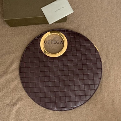 Bottega Veneta 2019 Rim In Maxi Intreccio Leather Clutch Bag,27cm - 보테가 베네타 2019 맥시 인트레치오 림 레더 여성용 클러치백,590061,BVB0384,27cm,다크와인