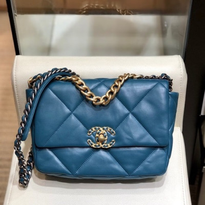 Chanel 2019 Leather Shoulder Bag ,26CM - 샤넬 2019 여성용 레더 숄더백  CHAB1251,26CM,블루