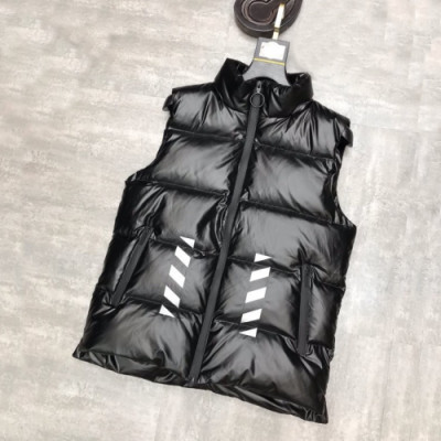 Off-white 2019 Mens Duck Down Padding Vest - 오프화이트 2019 파이어테이핑 덕다운 패딩 조끼 Off0191x.Size(m - 3xl).블랙