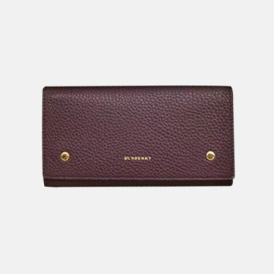 Burberry 2019 Ladies Leather Wallet - 버버리 2019 여성용 레더 장지갑 BURW0093.Size(20CM).와인