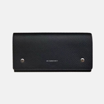 Burberry 2019 Ladies Leather Wallet - 버버리 2019 여성용 레더 장지갑 BURW0096.Size(20CM).블랙