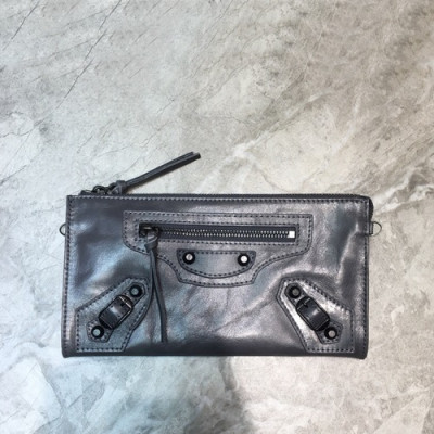 Balenciaga 2019 Leather Clutch Bag / Shoulder Cross Bag ,25CM - 발렌시아가 2019 여성용 레더 클러치백 / 숄더 크로스백,BGB0483,25CM,다크그레이