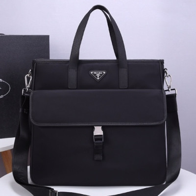 Prada 2019 Nylon Mens Business Bag,36CM - 프라다 2019 나일론  남성용 서류가방 2VG035-1,36CM,블랙