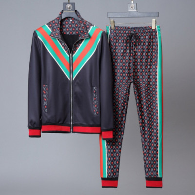 Gucci 2019 Mens Logo Velvet Training Clothes&Pants - 구찌 2019 남성 로고 벨벳 트레이닝복&팬츠 Guc01544x.Size(m - 3xl).블랙