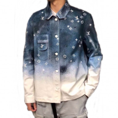 Louis vuitton 2019 Mens Logo Casual Denim shirt - 루이비통 2019 남성 로고 캐쥬얼 데님 셔츠 Lou01324x.Size(s - xl).블루