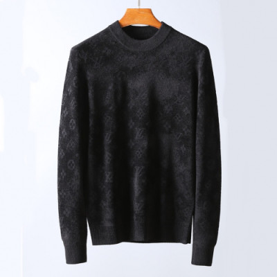 Louis vuitton 2019 Mens Basic Crew-neck Wool Sweater - 루이비통 2019 남성 베이직 크루넥 스웨터 Lou01336x.Size (m - 2xl).블랙