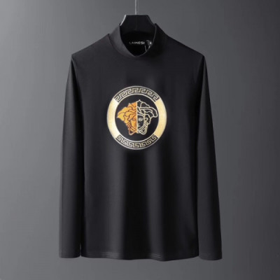 Versace 2019 Mens Medusa Logo Turtle-neck Tshirt - 베르사체 2019 남성 메두사 로고 터틀넥 기모 긴팔티 Ver0339x.Size(m - 3xl).2컬러(블랙/화이트)