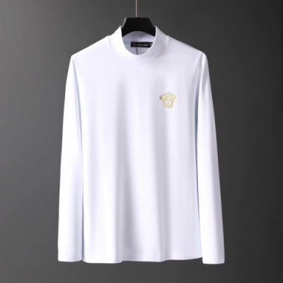 Versace 2019 Mens Medusa Logo Turtle-neck Tshirt - 베르사체 2019 남성 메두사 로고 터틀넥 기모 긴팔티 Ver0340x.Size(m - 3xl).2컬러(블랙/화이트)