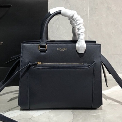 Saint Laurent 2019 East Side Leather Tote Shoulder Bag,23cm - 입생로랑 2019 이스트 사이드 레더 토트 숄더백 554116, SLB0513,23cm,네이비