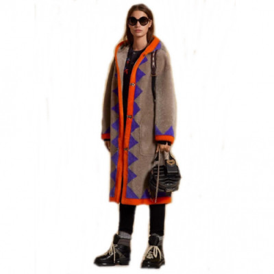 Fendi 2019 Womens Logo Fake Fur Coat - 펜디 2019 여성 모피 코트 Fen0373x.Size(s - l).퍼플