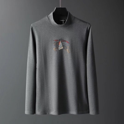 Burberry 2019 Mens Logo Cotton Turtle-neck Tshirt - 버버리 2019 남성 로고 코튼 기모 터틀넥 긴팔티 Bur01371x.Size(m - 3xl).2컬러(블랙/그레이)