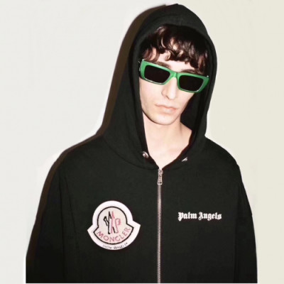 Moncler 2019 Mens Logo Cotton HoodT - 몽클레어 2019 남성 로고 코튼 후드티 Moc01018x.Size(s - l).블랙