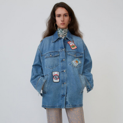 Acne 2019 Mm/Wm Logo Denim shirt - 아크네 2019 남자 로고 데님 셔츠 Acn0032x.Size(2xs - s).블루