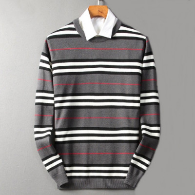 Burberry 2019 Mens Retro Logo Crew-neck Wool Sweater - 버버리 2019 남성 레트로 로고 크루넥 울 스웨터 Bur01392x.Size(m - 3xl).그레이