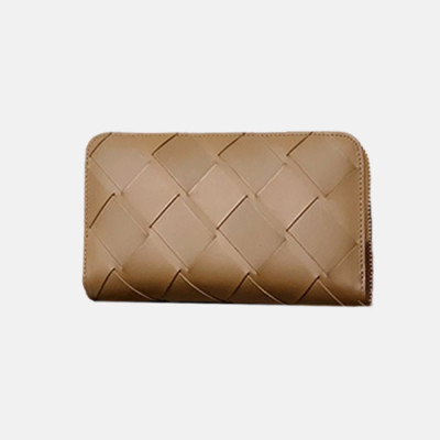 Bottega Veneta 2019 Zip Round Wallet - 보테가베네타 남여공용 지퍼 라운드 장지갑 88605-BVW0144,19cm.브라운