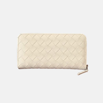 Bottega Veneta 2019 Zip Round Wallet - 보테가베네타 남여공용 지퍼 라운드 장지갑 88608-BVW0147,19cm.화이트