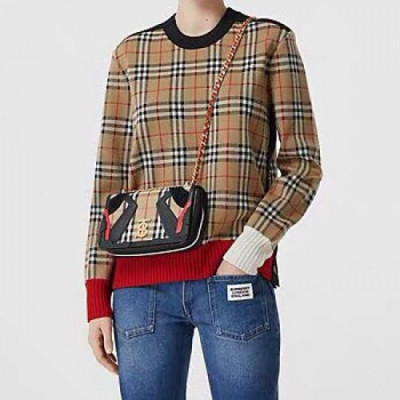 Burberry 2019 Mens Retro Logo Crew-neck Wool Sweater - 버버리 2019 남성 레트로 로고 크루넥 울 스웨터 Bur01412x.Size(s - l).브라운