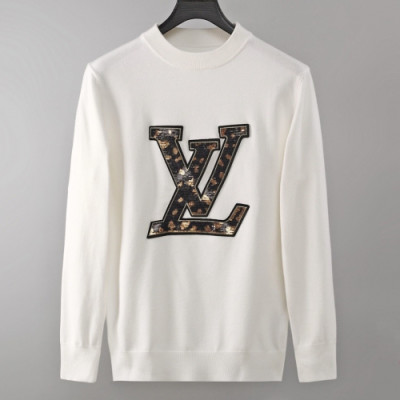 Louis vuitton 2019 Mens Basic Crew-neck Wool Sweater - 루이비통 2019 남성 베이직 크루넥 스웨터 Lou01364x.Size (m - 3xl).화이트