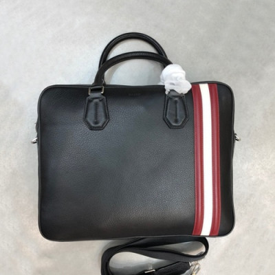 Bally 2019 Leather  Mens Business,36cm  - 발리 2019 레더 남성용 서류가방, BALB0125,36cm,블랙