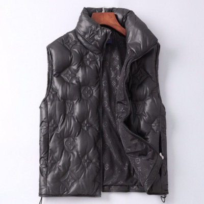 Louis vuitton 2019 Mens Logo Duck Down Leather Vest - 루이비통 2019 남성 로고 덕다운 가죽 조끼 Lou01367x.Size(s - xl).블랙