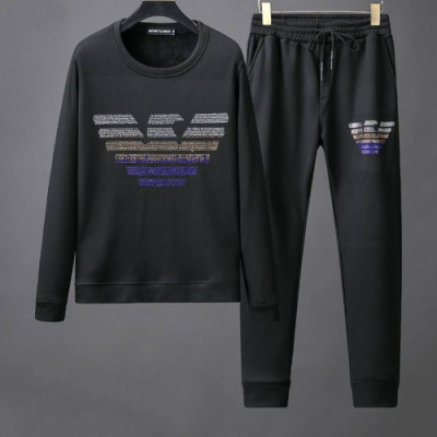 Emporio Armani 2019 Mens Silket Training Clothes&Pants - 알마니 2019 남성 실켓 기모 트레이닝복&팬츠 Arm0397x.Size(m - 3xl).블랙