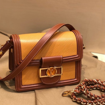 Louis Vuitton 2019 Dauphine Epi Leather Shoulder Bag,20cm - 루이비통 2019 다프네 여성용 에삐 레더 숄더백,M44391,LOUB1780 ,20cm,오렌지카멜