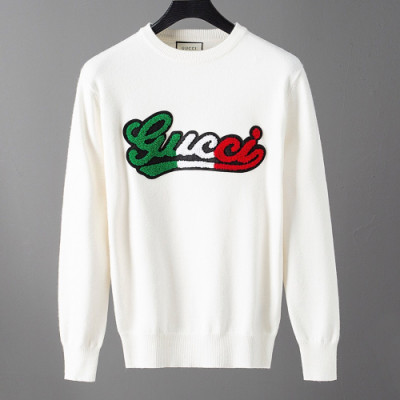 Gucci 2019 Mens Casual Wool Crew-neck Sweater - 구찌 2019 남성 캐쥬얼 크루넥 울 스웨터 Guc01622x.Size(m - 3xl).화이트