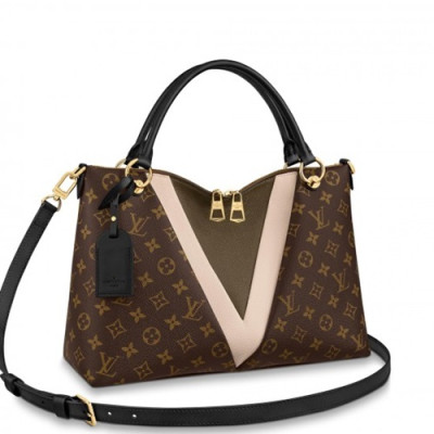 Louis Vuitton 2019 Monogram V Tote Shoulder Bag,36cm - 루이비통 2019 모노그램 V 토트 숄더백 M44473,LOUB1839,36cm,브라운