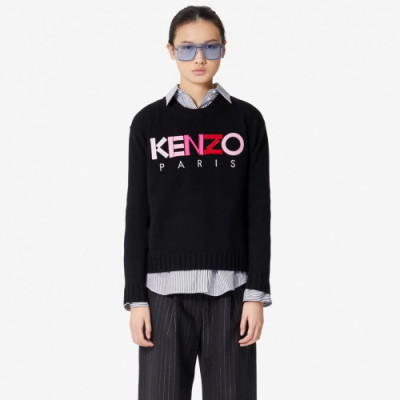 Kenzo Womens Black Sweater - 겐조 여성 울 스웨터 Ken47x