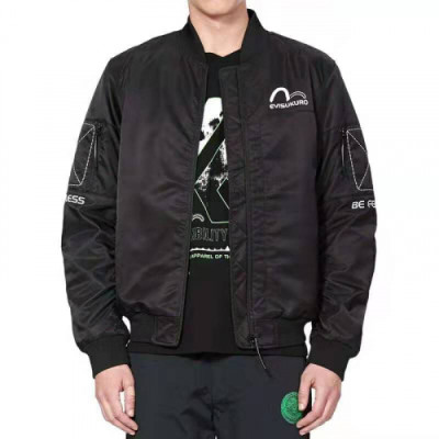 Evisu Mens Embroidery Evisukuro Casual Down Jacket - 에비수 2019 남성 자수 갈매기 캐쥬얼 솜옷 자켓 Evi21x