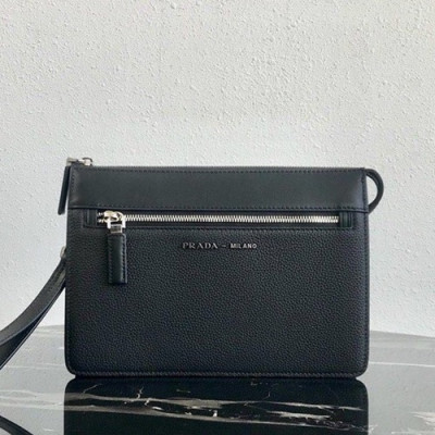 Prada 2019 Mens Clutch Bag,26CM - 프라다 2019 남성용 클러치백 2VF001-6,26CM,블랙