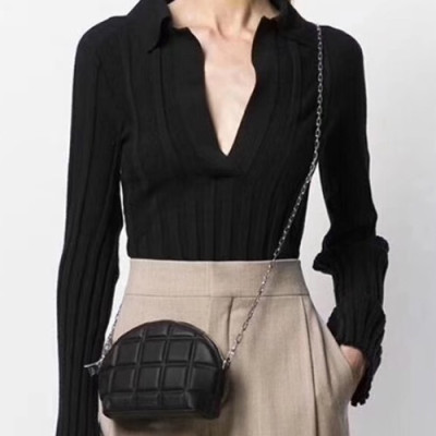 Bottega Veneta 2019 Chain Shoulder Cross Bag,20cm - 보테가 베네타 2019  체인 숄더 크로스백, 593165,BVB0468,20cm,블랙