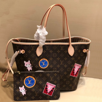 Louis Vuitton 2019 Never Full Monogram Tote Shoulder Shopper Bag,32cm - 루이비통 2019 네버풀 모노그램 토트 숄더 쇼퍼백 M40995,LOUB1879,32cm,브라운