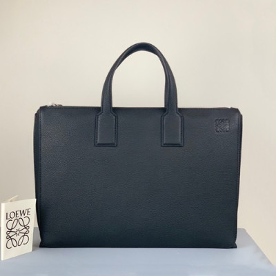 Loewe 2019 Leather Mens Business,38CM - 로에베 2019 남성용 레더 서류가방 ,LOEB0378, 38CM, 블랙