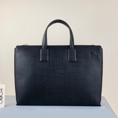 Loewe 2019 Leather Mens Business,38CM - 로에베 2019 남성용 레더 서류가방 ,LOEB0383, 38CM, 블랙