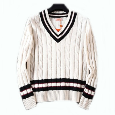 Hermes 2019 Mens V-neck Knit Sweater - 에르메스 2019 남성 브이넥 니트 스웨터 Her0331x.Size(m - 2xl).아이보리