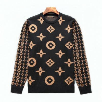 [매장판]Louis vuitton 2019 Mens Basic Crew-neck Wool Sweater - 루이비통 2019 남성 베이직 크루넥 스웨터 Lou01415x.Size (m - 2xl).블랙