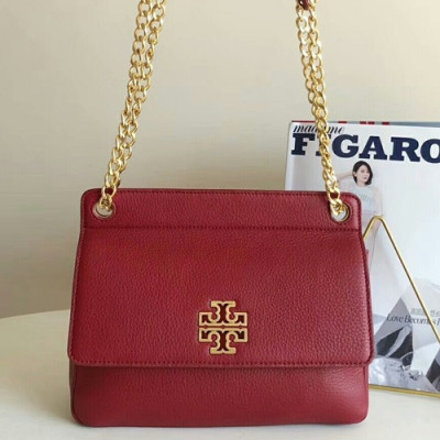 Tory Burch 2019 Leather Chain Shoulder Bag,27cm - 토리버치 2019 레더 체인 숄더백 TBB0235,27cm,레드