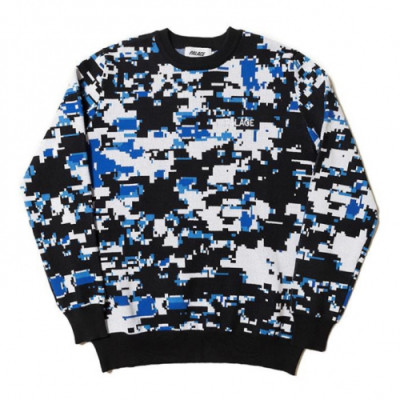 Palace 2019 Mens Crew-neck Wool Sweater - 팔라스 2019 남성 크루넥 울 스웨터 Pala007x.Size(m - 2xl).블루