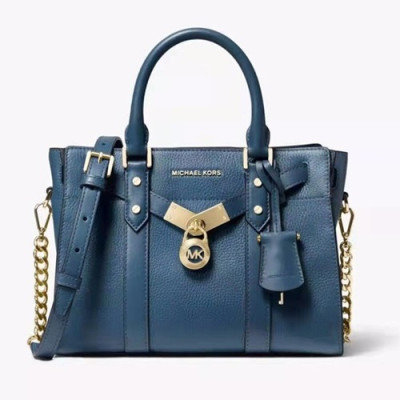 Michael Kors 2019 Leather Tote Shoulder Bag, 27CM - 마이클 코어스 2019 레더 토트 숄더백 ,MKB0307, 27CM,블루