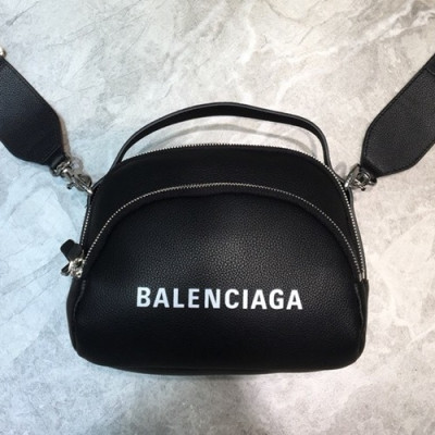 Balenciaga 2019 Leather Shoulder Bag,20CM - 발렌시아가 2019 레더 숄더백,BGB0500,20CM,블랙