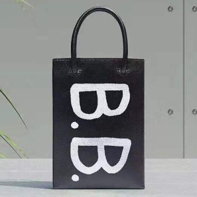 Balenciaga 2019 Leather Super Mini Tote Shoulder Bag / Phone Bag,18CM - 발렌시아가 2019 여성용 레더 슈퍼 미니 토트 숄더백 / 폰 백,BGB0501,18CM,블랙