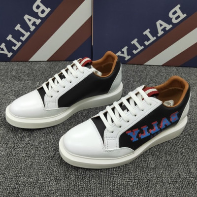 Bally 2019 Mens Leather Sneakers - 발리 2019 남성용 레더 스니커즈,BALS0085,Size(245 - 265).화이트+블랙