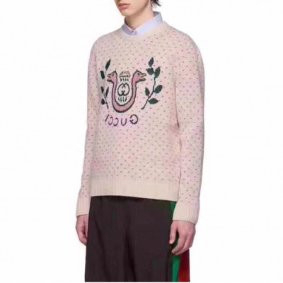 [매장판]Gucci 2019 Mm/Wm Casual Wool Crest -neck Sweater - 구찌 2019 남자 캐쥬얼 크레스트넥 울 스웨터 Guc01712x.Size(s - l).베이지