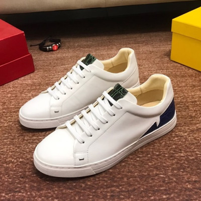 Fendi 2019 Mens Leather Sneakers - 펜디 2019 남성용 레더 스니커즈 FENS0258,Size(240 - 270).화이트