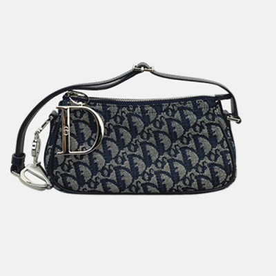 Dior 2019 Canvas Shoulder Bag,23CM - 디올 2019 캔버스 여성용 숄더백  DIOB0476,23CM,네이비