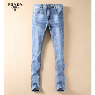 Prada 2019 Mens Classic Logo Denim Pants - 프라다 2019 남성 클래식 로고 데님 팬츠 Pra0852x.Size(29 - 40).블루