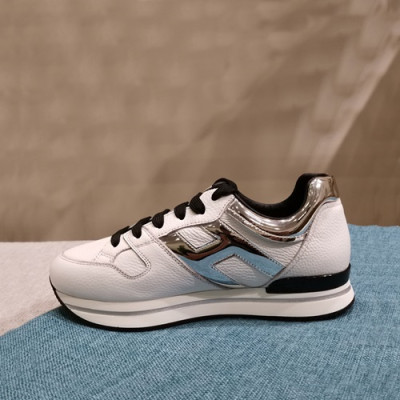 Hogan 2019 Ladies Leather Sneakers - 호간 2019 여성용 레더 스니커즈 HOGS0025,Size(225 - 245).화이트