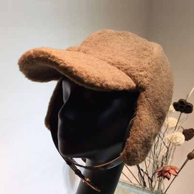 Fendi 2019 Ladies Lambs Wool Cap - 펜디 2019 여성용 램스울 모자 FENM0003, 브라운